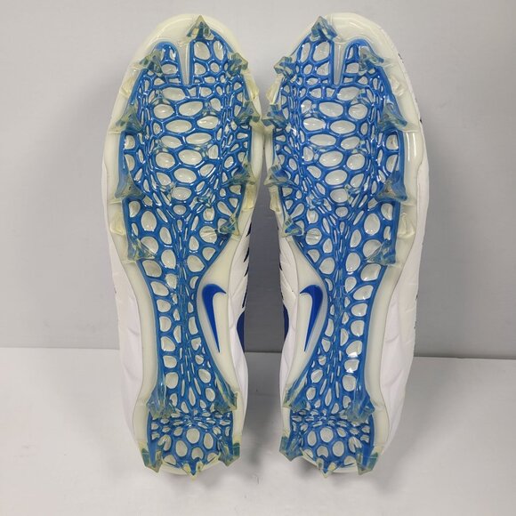 Nike Alpha Menace Pro Mid Men's White & Blue Football Cleats 871451-411 US Sz 12 - Picture 9 of 10